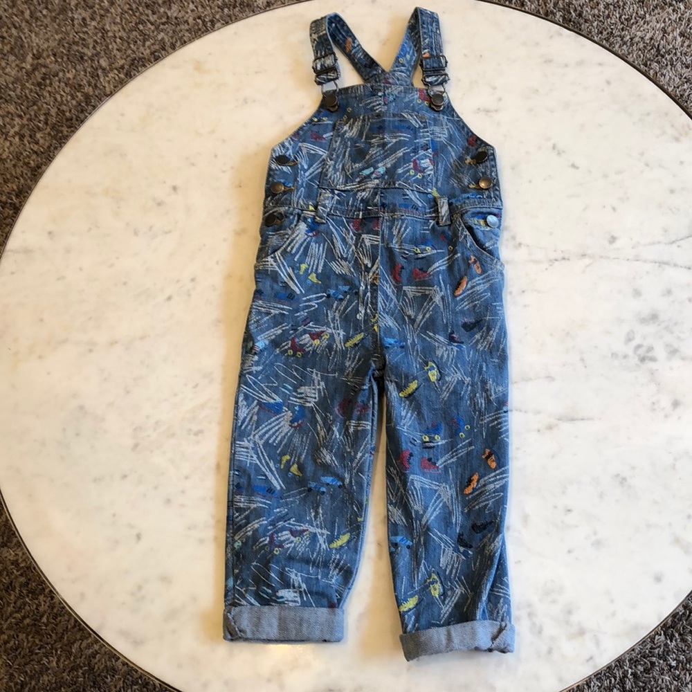 Stella McCartney girls denim overalls. 3T